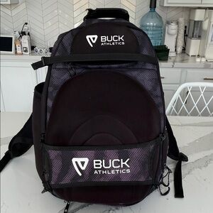 Buck Athletics Black/Purple Baseball/ Softball Backpack